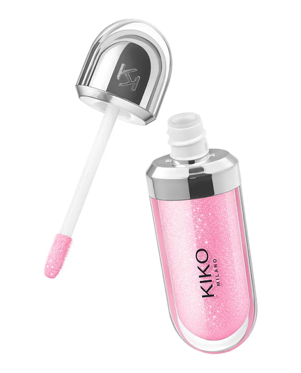 Увлажняющий блеск для губ 3D эффект Hydra Lipgloss Kiko Milano, 05 Pearly Pink — фото 4