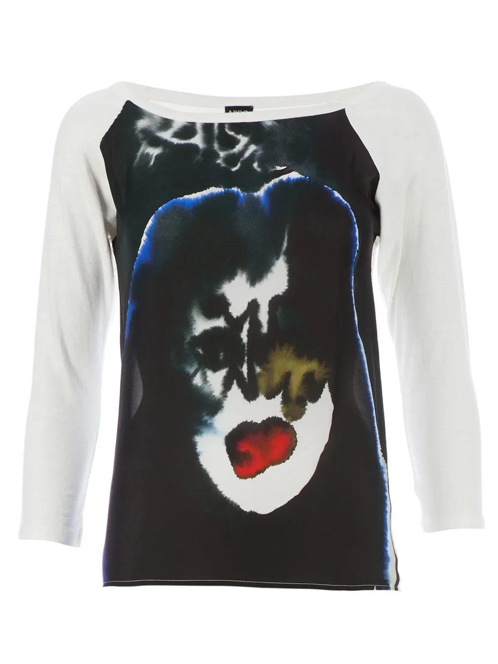 

Футболка с длинными рукавами и принтом Nico, белый