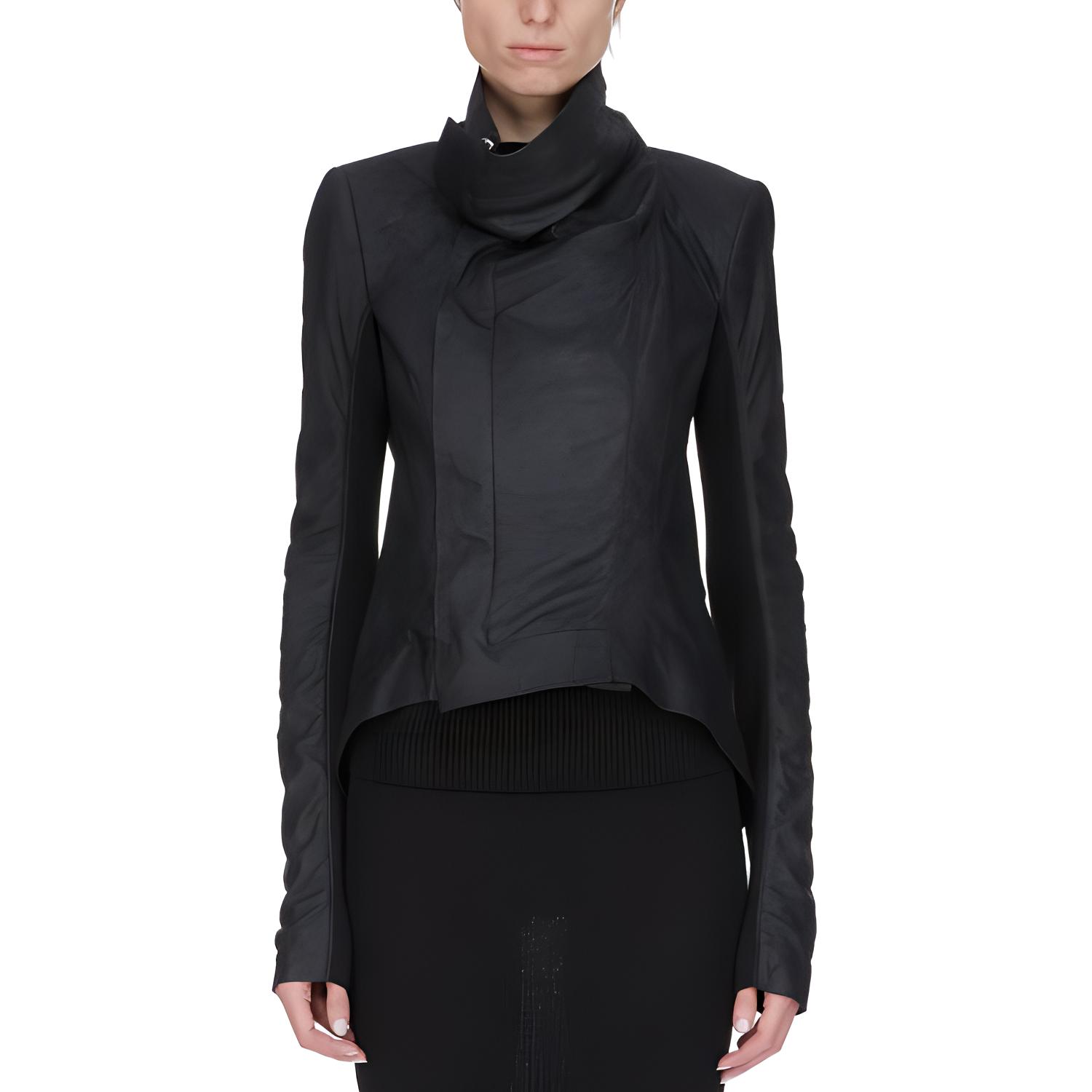 

RICK OWENS Голливудская куртка байкера Наска, Black