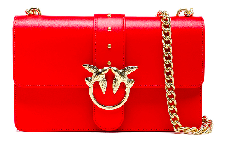 

Pinko Женская сумка через плечо из коровьей кожи, красная