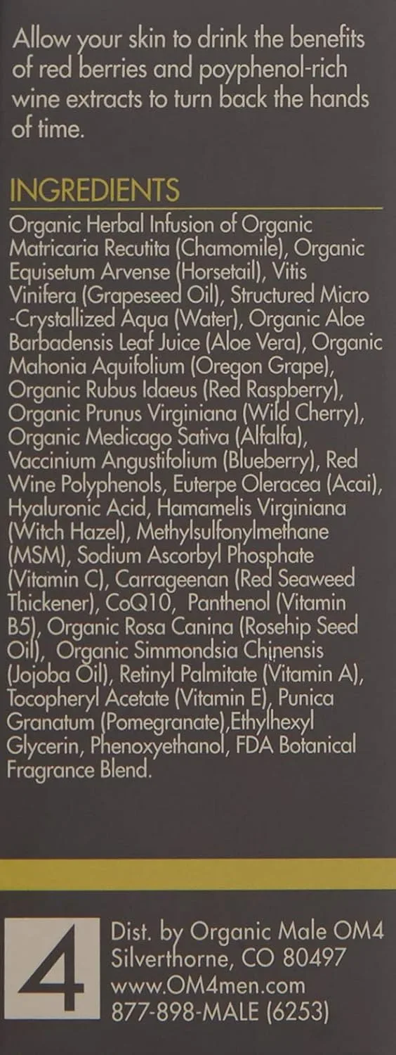 Сыворотка Organic Male — OM4 Normal STEP : Антивозрастная антиоксидантная - легкое антивозрастное средство для — фото 3