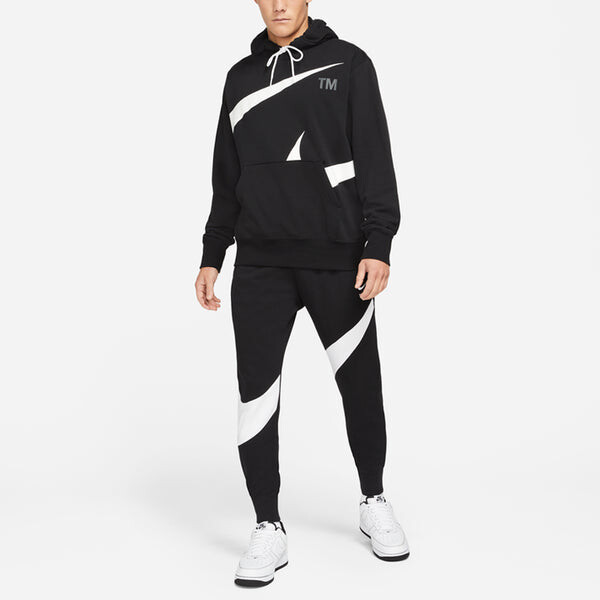 Спортивные штаны Men's Nike Large Logo Casual Knit Splicing Embroidered Sports Pants/Trousers/Joggers Autumn Black, черный — фото 3