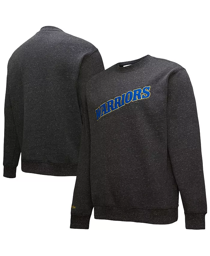 

Мужской черный свитшот Golden State Warriors Black Out Collection с выцветшим винтажным логотипом Mitchell & Ness