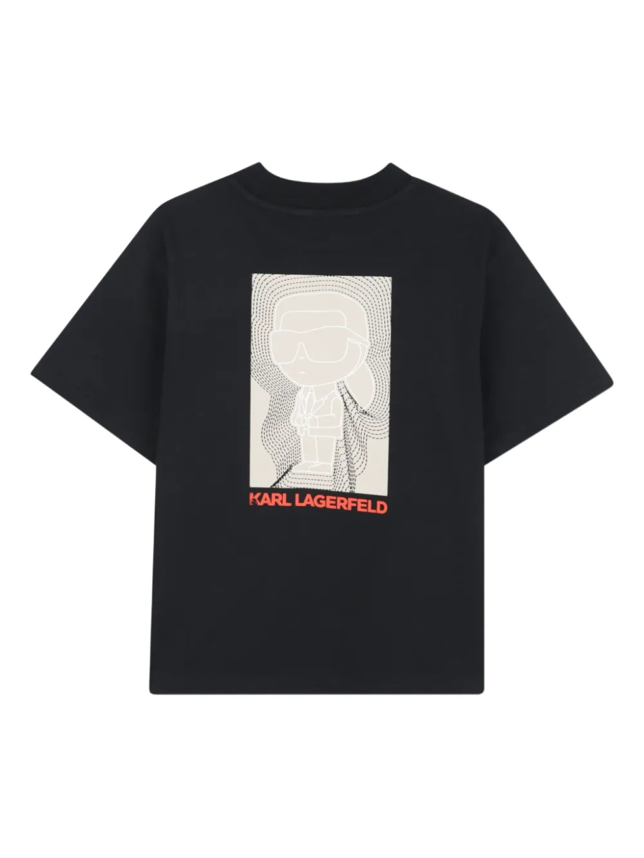 Karl Lagerfeld Kids футболка с графичным принтом, черный — фото 2