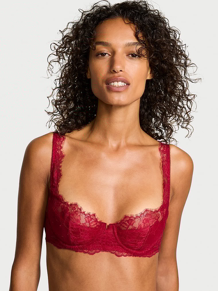 

Бюстгальтер-Балконет с кружевом розового цвета Very Sexy, lace red lacquer