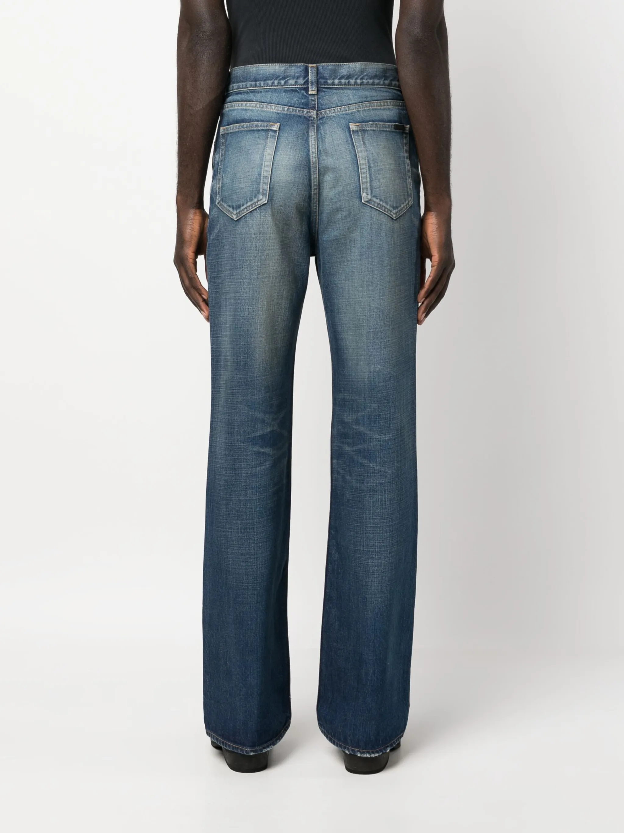 Джинсы bootcut 70s Saint Laurent, синий — фото 4