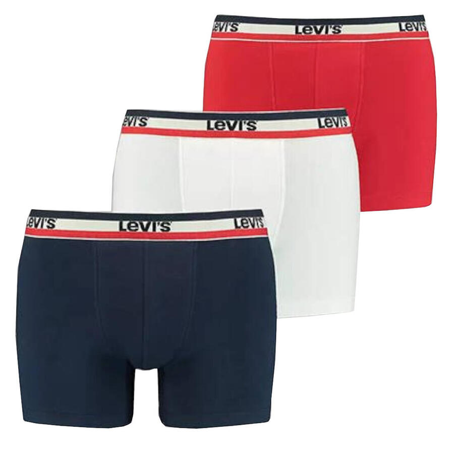 

LEVI'S Комплект из 3 мужских трусов-боксеров Levis SPRTSWR LOGO BOXER BRIEF, трусы-боксеры
