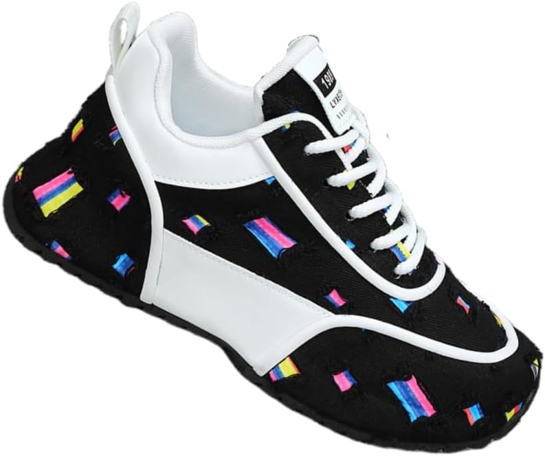 

Мужские стильные кроссовки с цветными блоками больших размеров - дышащие, нескользящие, легкие кроссовки с декоративными вставками для активного отдыха на улице Clolinde, черный