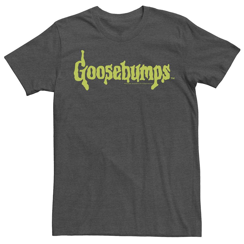 

Мужская классическая зеленая футболка с логотипом Goosebumps Licensed Character, цвет Charcoal Heather