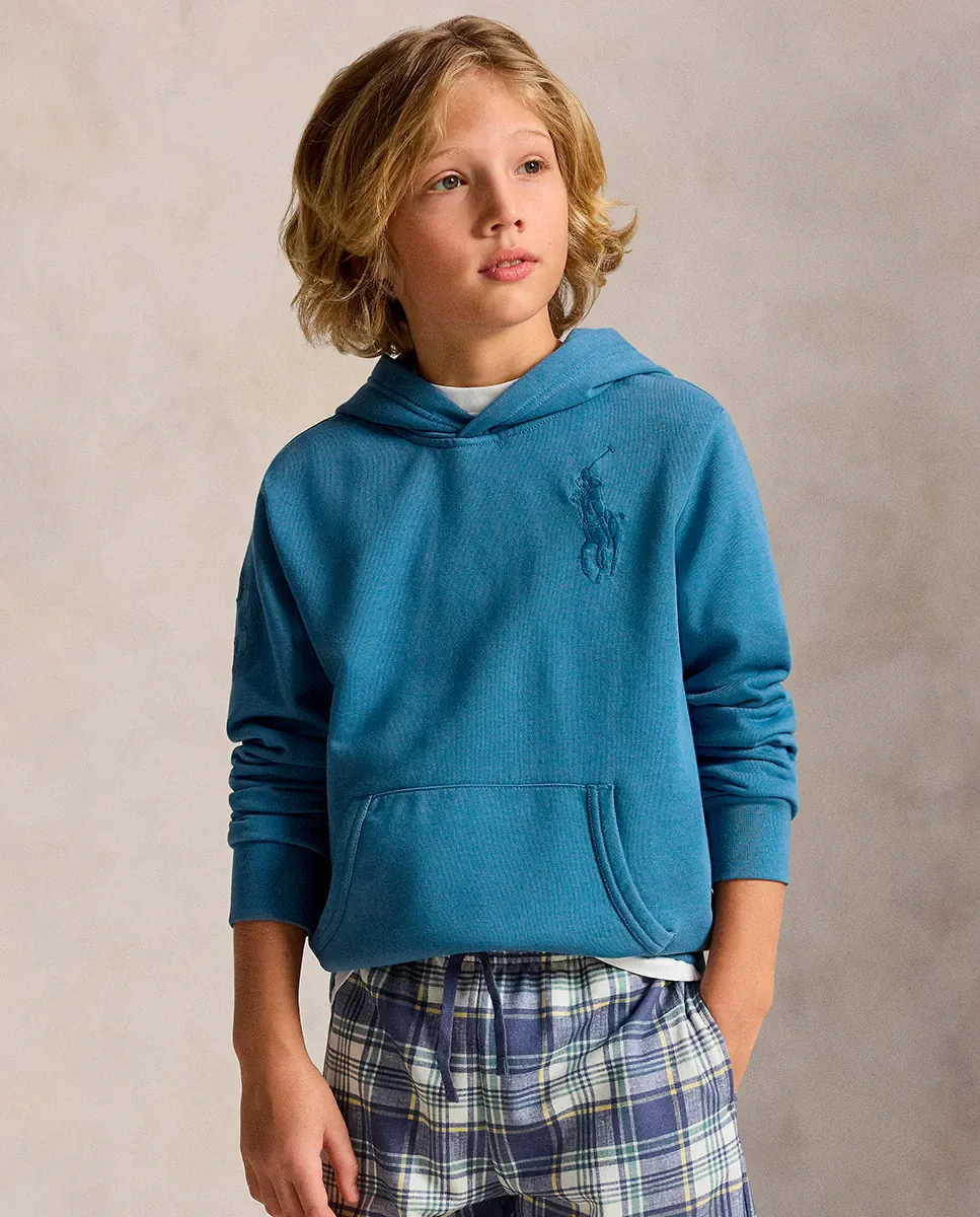 Унисекс худи из хлопка с логотипом Big Pony Polo Ralph Lauren, Esmeralda Azul