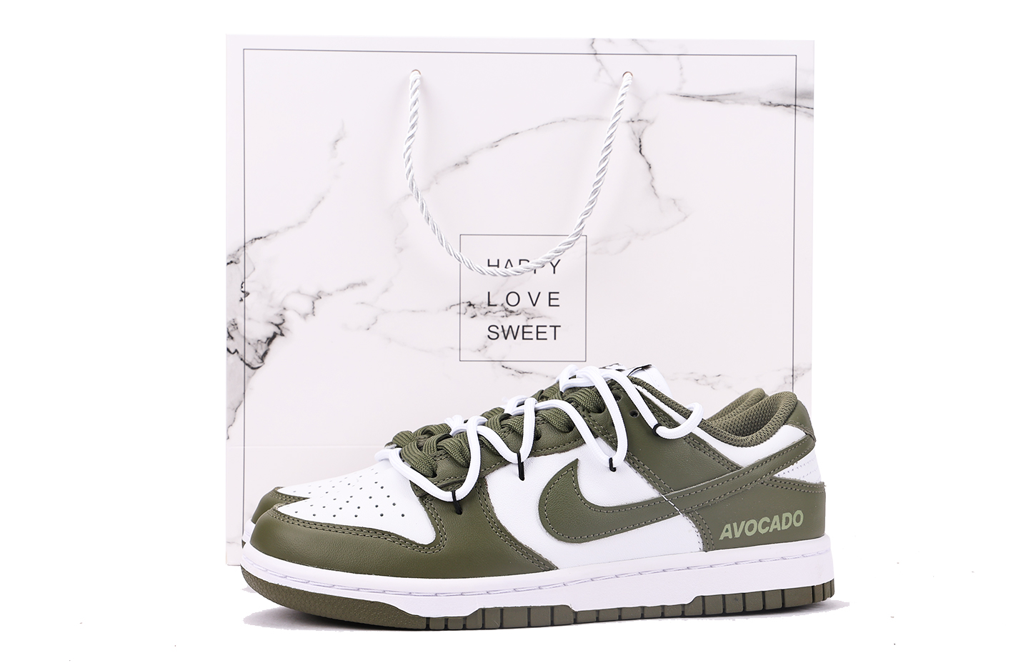 

Кроссовки Nike Dunk Skateboarding Shoes Women's Low-top Black/Green, цвет Jasper