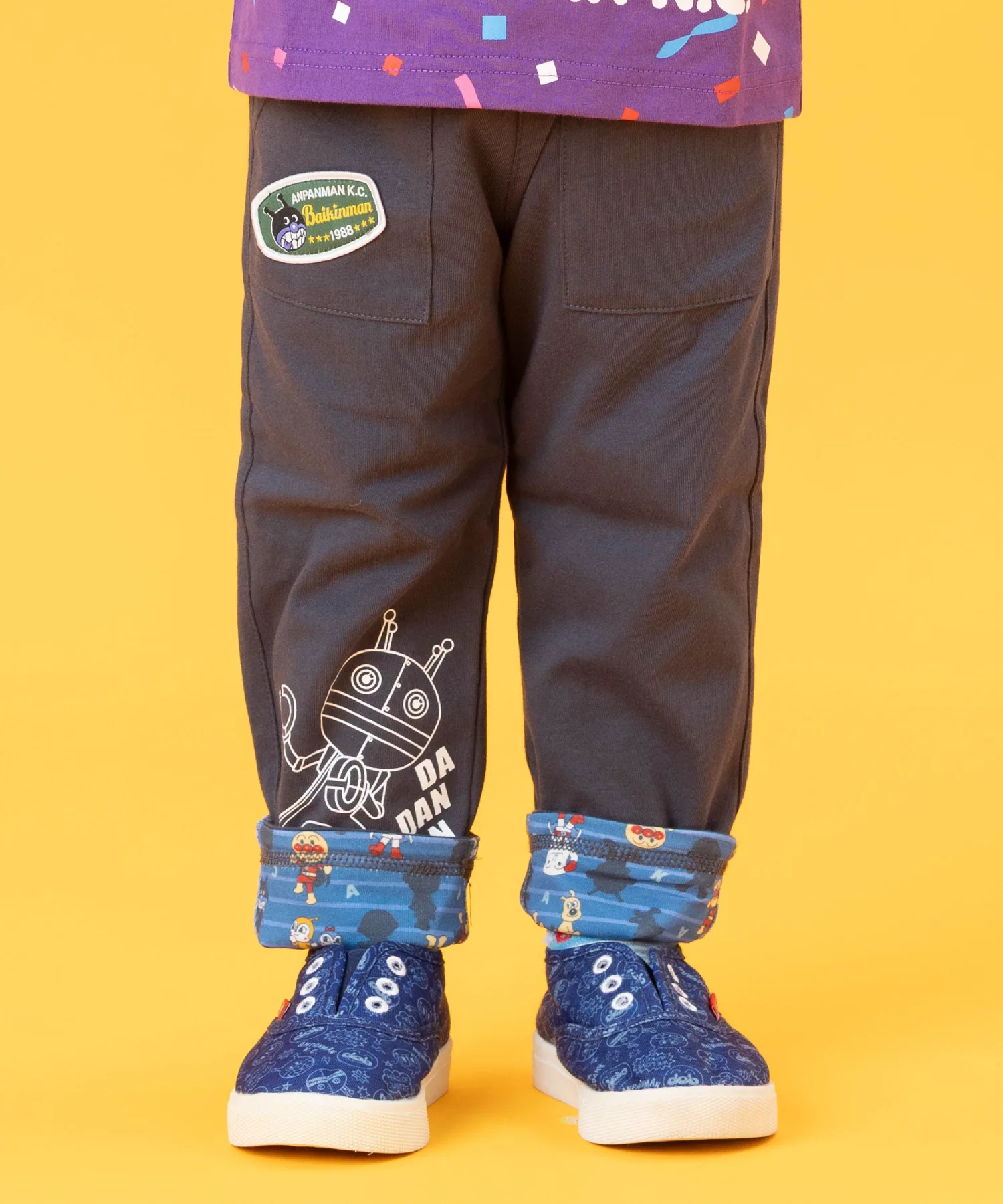 Двусторонние брюки с принтом по всей поверхности Anpanman Kids Collection, Charcoal
