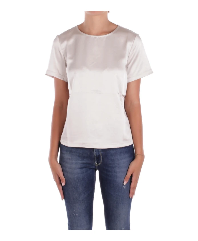 

Пуловер с атласными деталями и пуговицами. Weekend Max Mara, белый