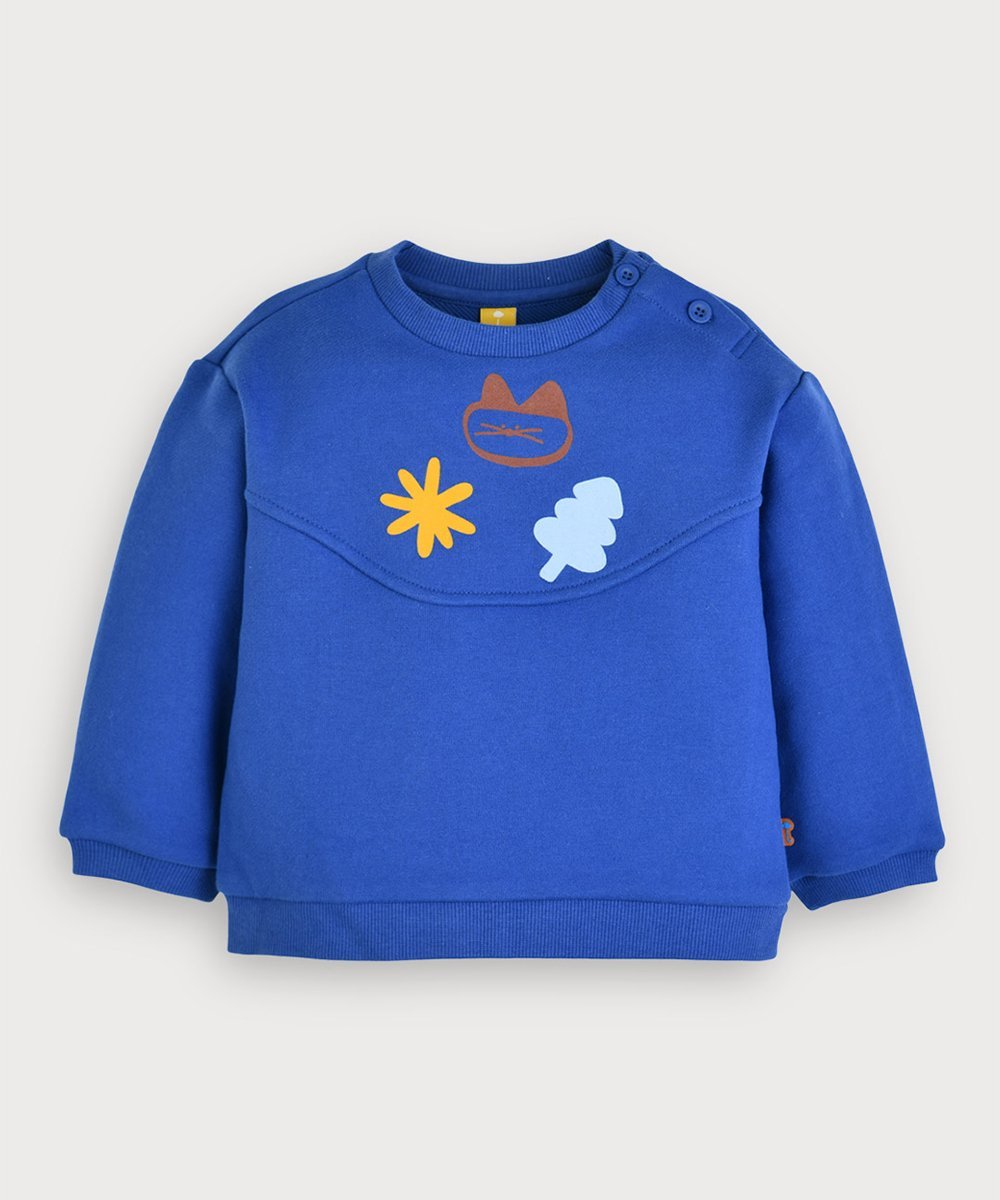 Футболка с длинными рукавами из кошачьего флиса Moimoln, Blue