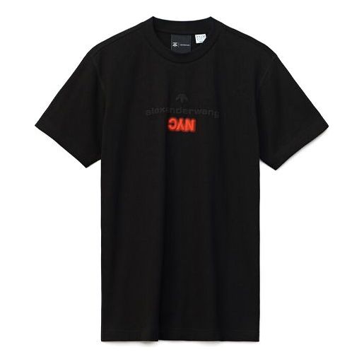 

Футболка adidas Alexander wang NewYork Printing Pattern Short Sleeve Couple Style Black, черный