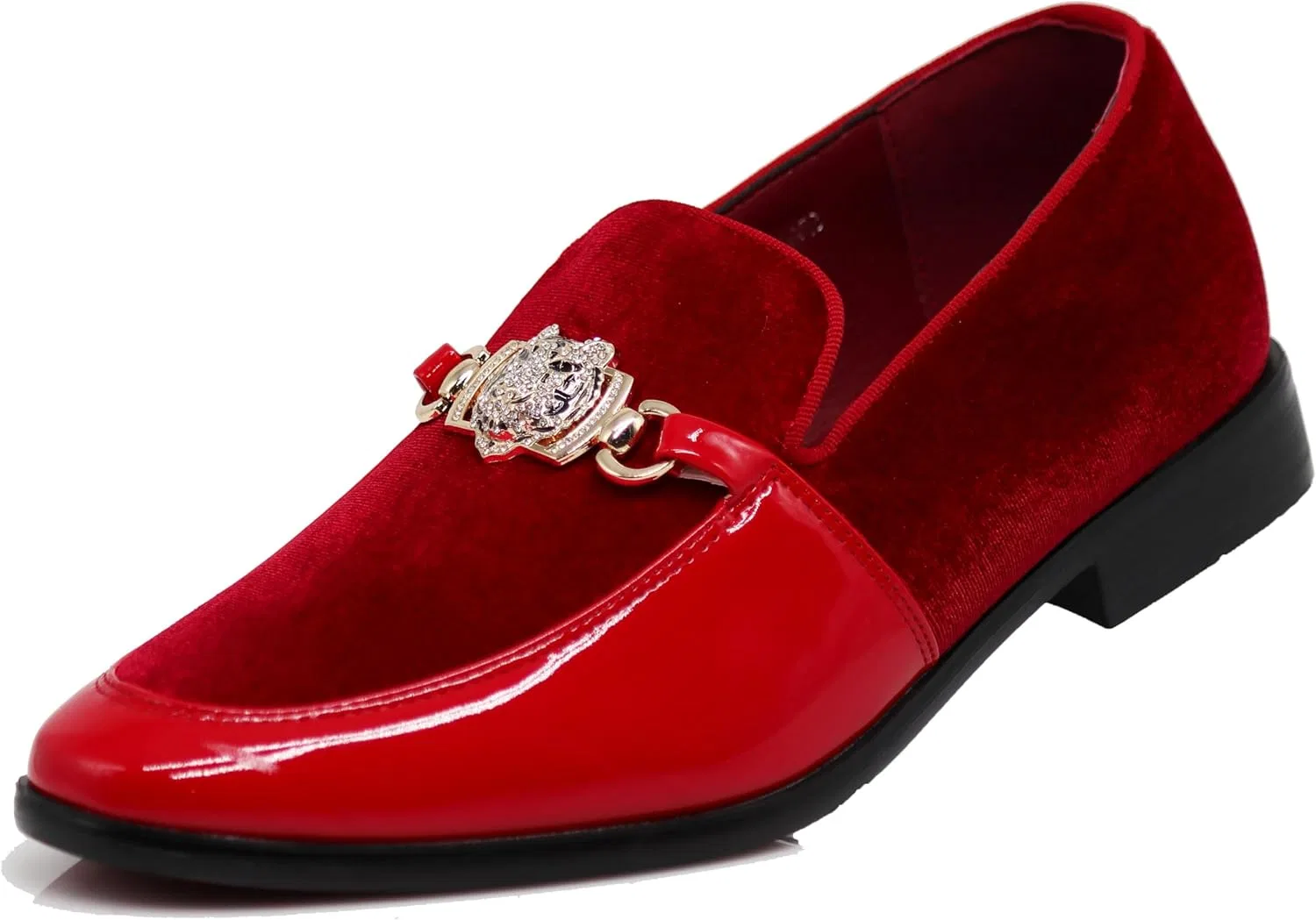 Мужские модные туфли-слипоны Enzo Romeo SPK65 с пряжкой и стразами, Red Excursion Plain Getaway Solids
