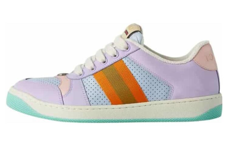 Кроссовки GUCCI Screener Skateboard Shoes Women's Low-Top Purple/Blue Orange