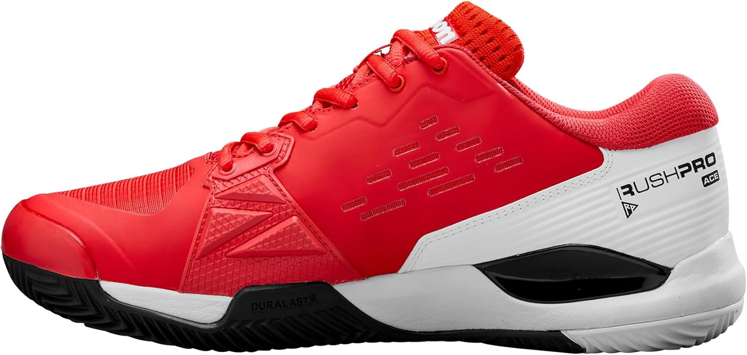 Мужские теннисные кроссовки Wilson Rush Pro Ace, белый/черный/красный — фото 4