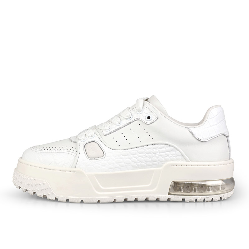 

BOSSSUNWEN Мужские белые лоу-топ скейтборд-кроссовки, цвет White (EU, Suggestion: Size Down 1 Size)