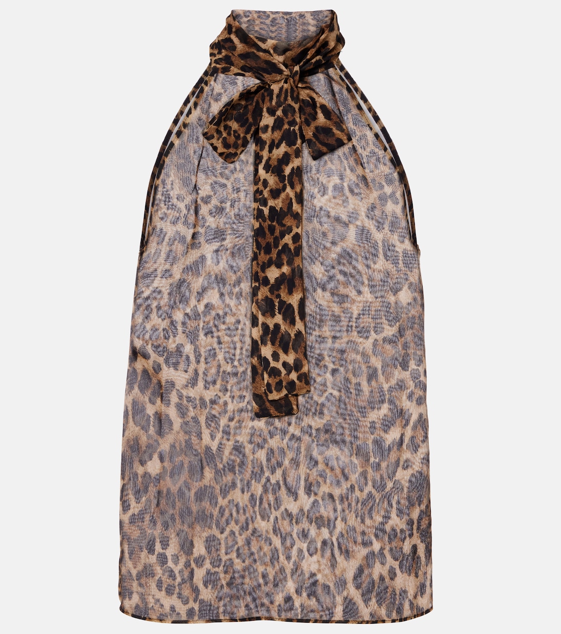 

Алла блуза с запахом из шелка в леопардовом принте Nili Lotan, Vintage Leopard Print