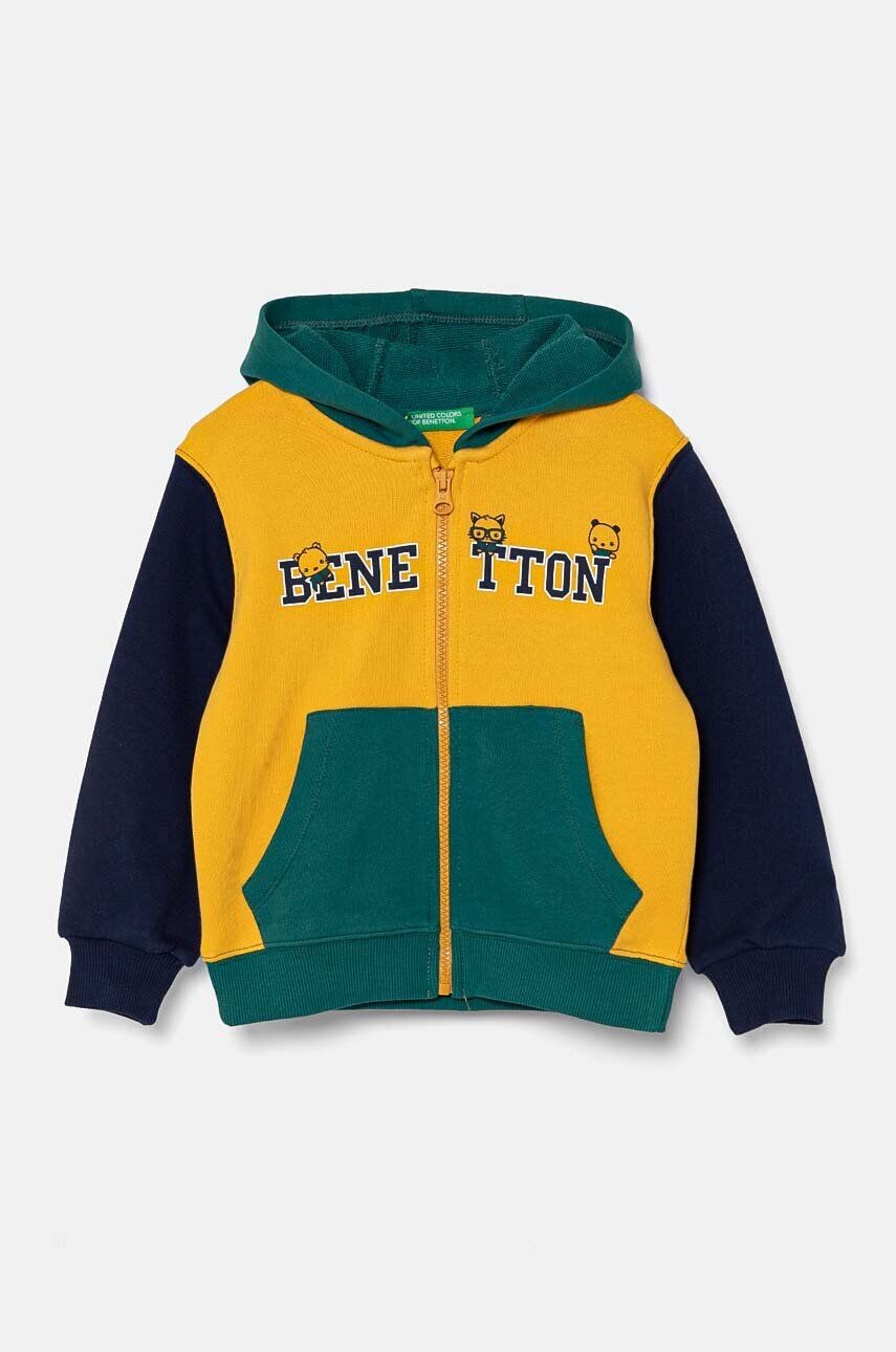 

Хлопковая толстовка United Colors of Benetton для мальчиков и девочек, желтый