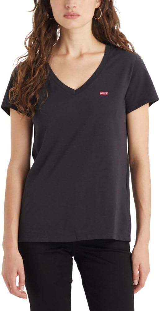 

Женская футболка Levi's Perfect с V-образным вырезом, Caviar Jersey