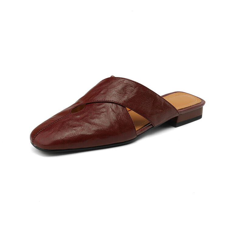 Мюли женские с закрытым носком женские Yeezyy Reezy, цвет Burgundy — фото 3