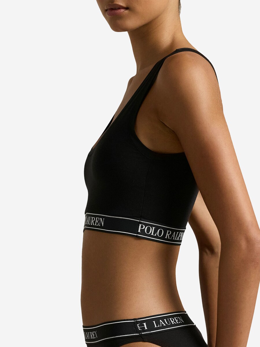 Бюстгальтер-бралетт Polo Ralph Lauren Built Up Bralette - Polo Essentials, черный — фото 4