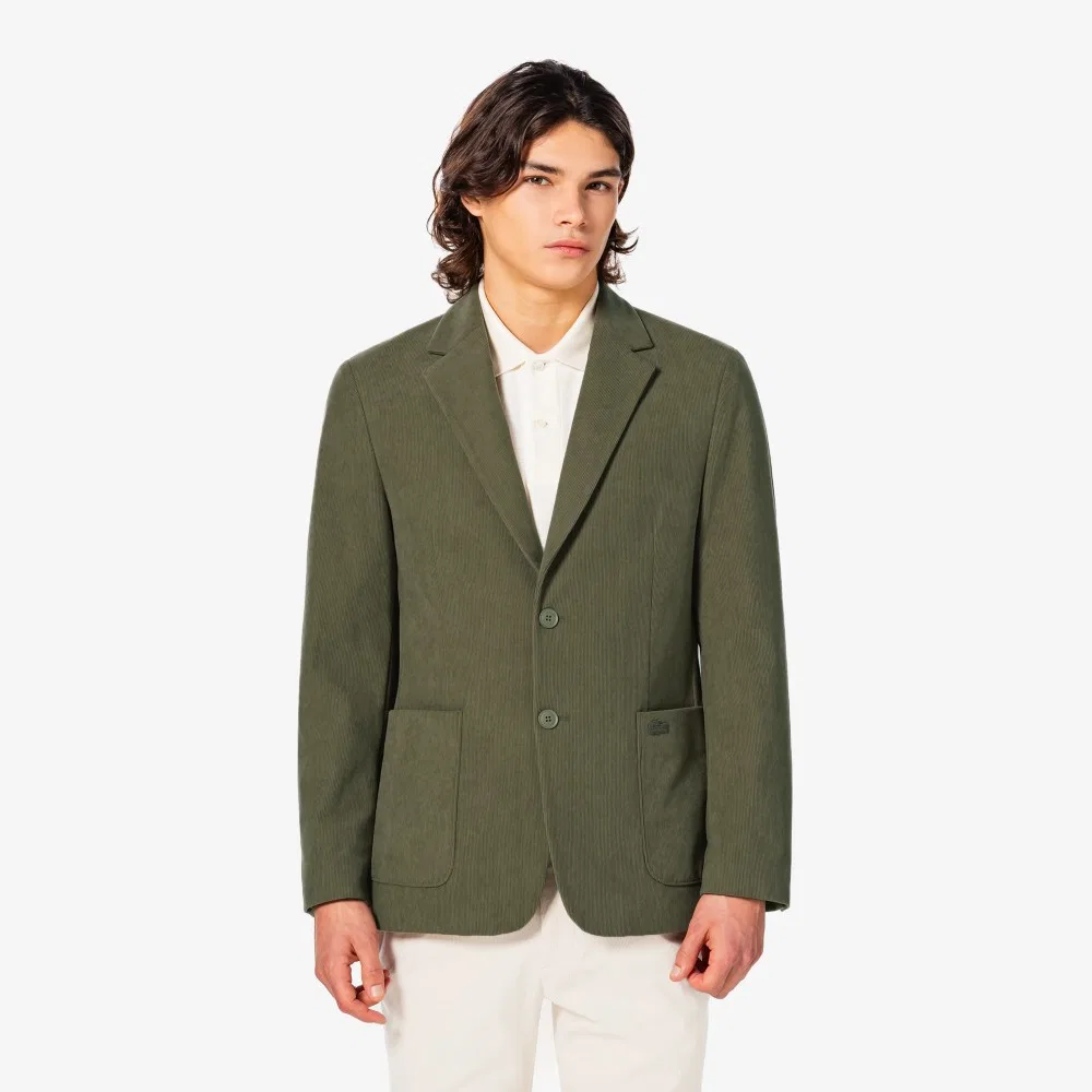 Мужской жакет из джерси, тёмно-хаки, от Lacoste