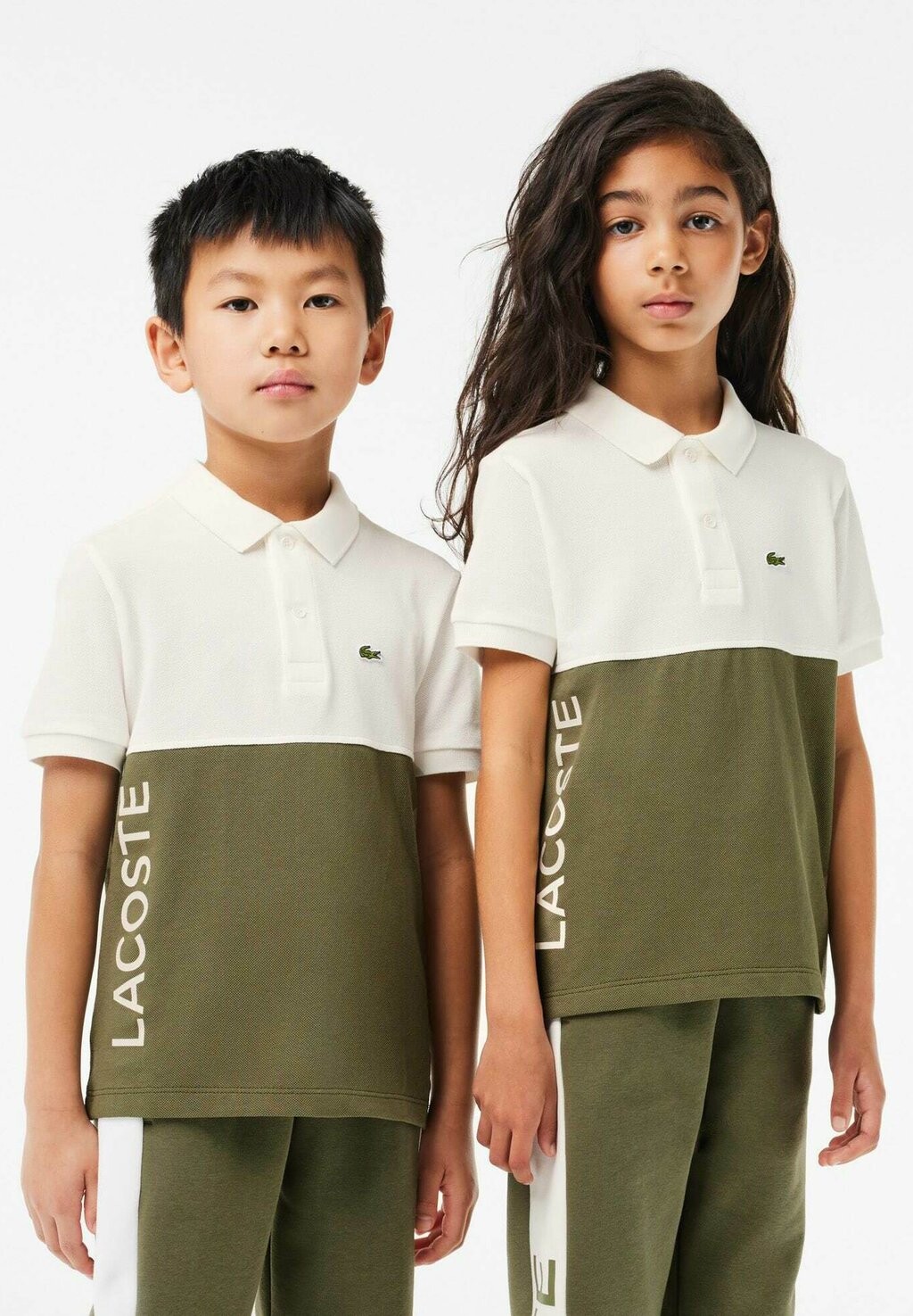 

Рубашка-поло Lacoste, цвет blanc vert kaki imi