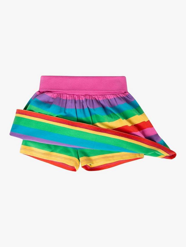 Детская юбка-шорты Foxglove из органического хлопка с радужной полоской Frugi, Multi — фото 2
