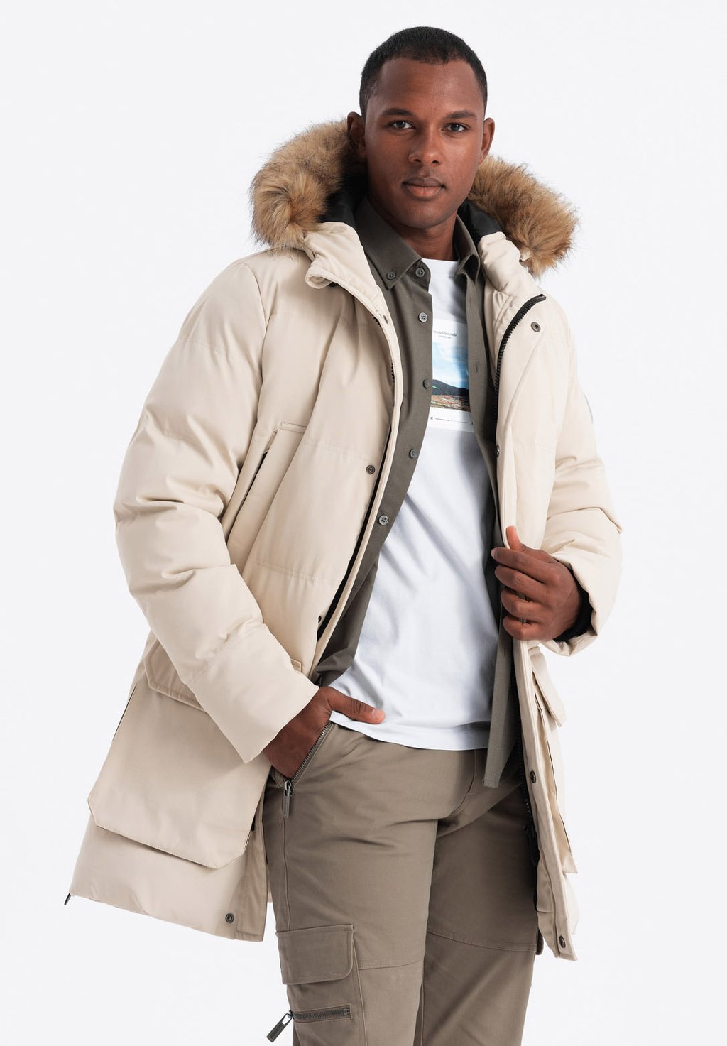 

Зимнее пальто Parka Ombre, слоновая кость