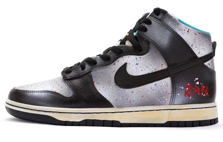

Кроссовки Nike Dunk Skateboard Shoes Men High-Top Black White Gray
