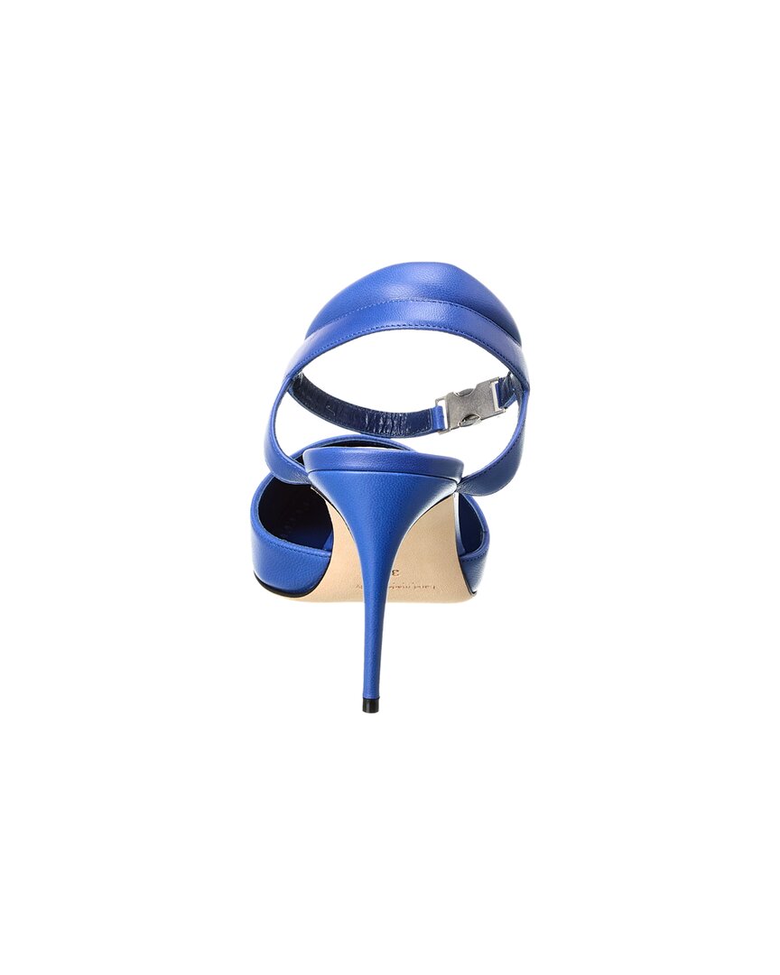 Туфли-лодочки Manolo Blahnik Noumaknu 90 Leather, синий — фото 3
