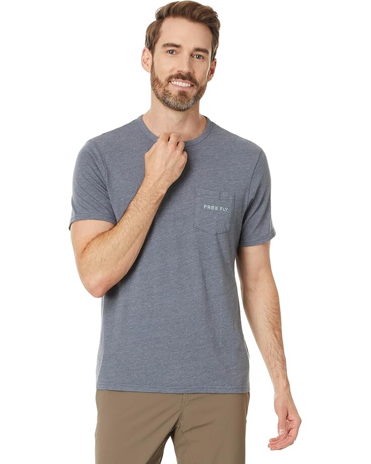 

Футболка Free Fly Comfort On Pocket Tee, цвет Heather Storm Cloud