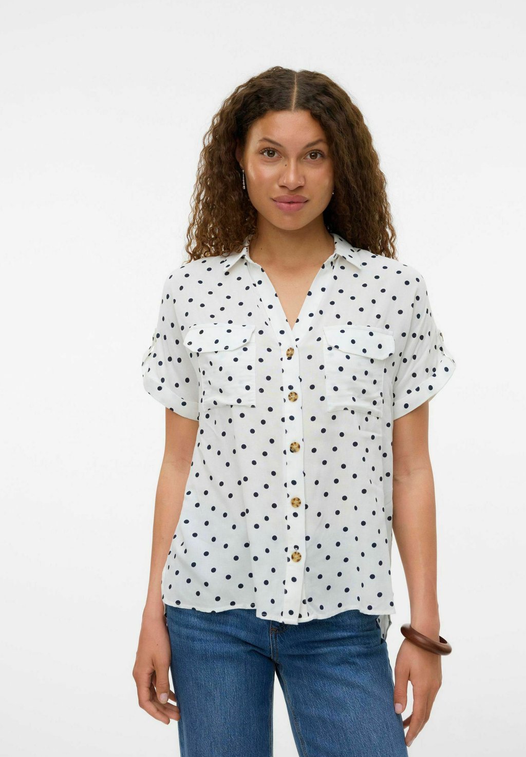 

Блузка на пуговицах VMBUMPY Vero Moda, белый