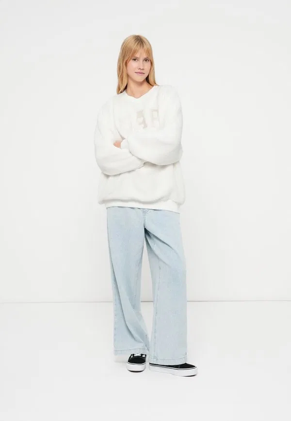 Пуловер-Туника флисовый джемпер кремового цвета Gap, Off-White — фото 2
