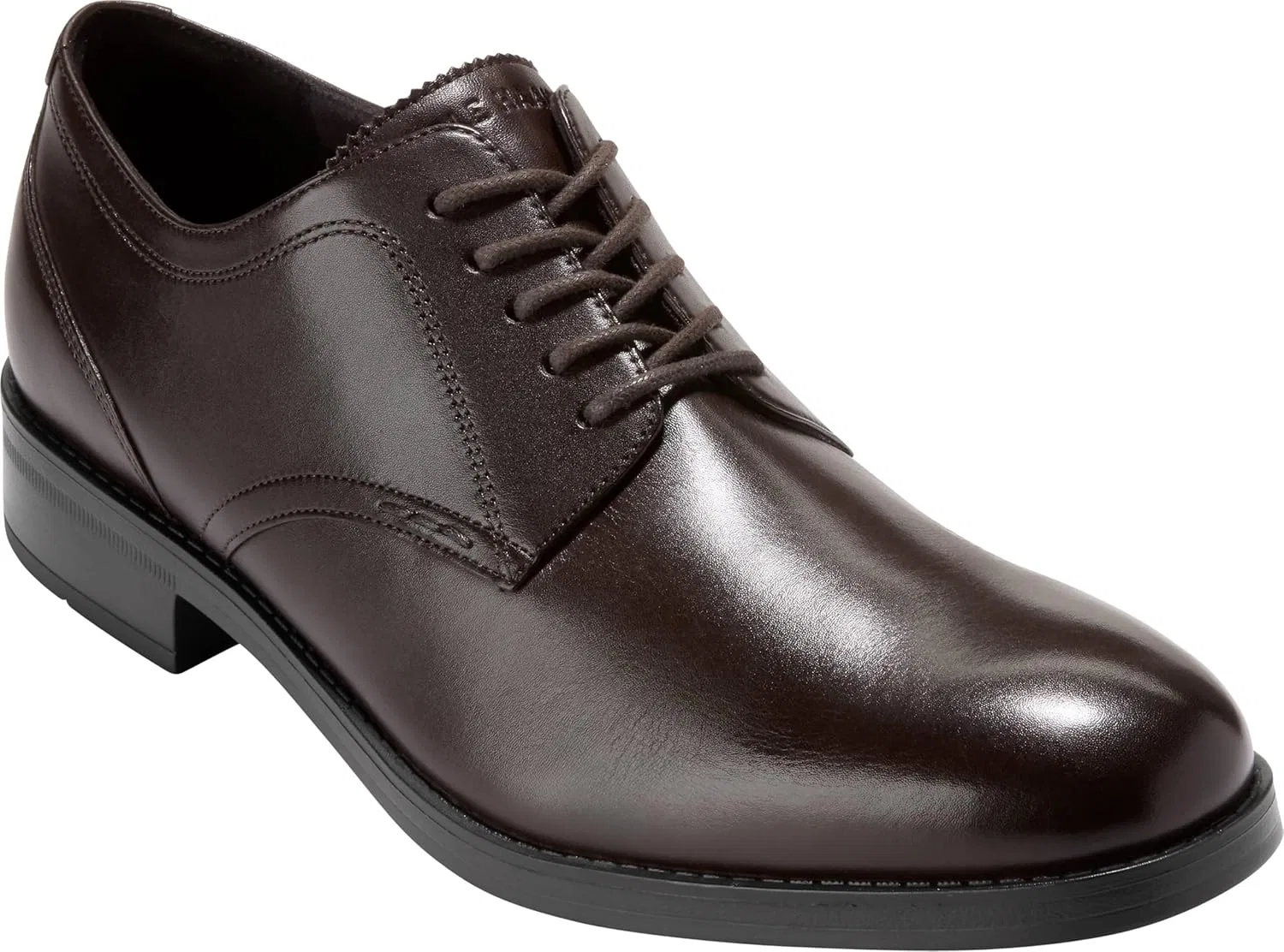 Мужские туфли Cole Haan Newmark Grand Plain Toe Oxford, Dk Choco Black — фото 4