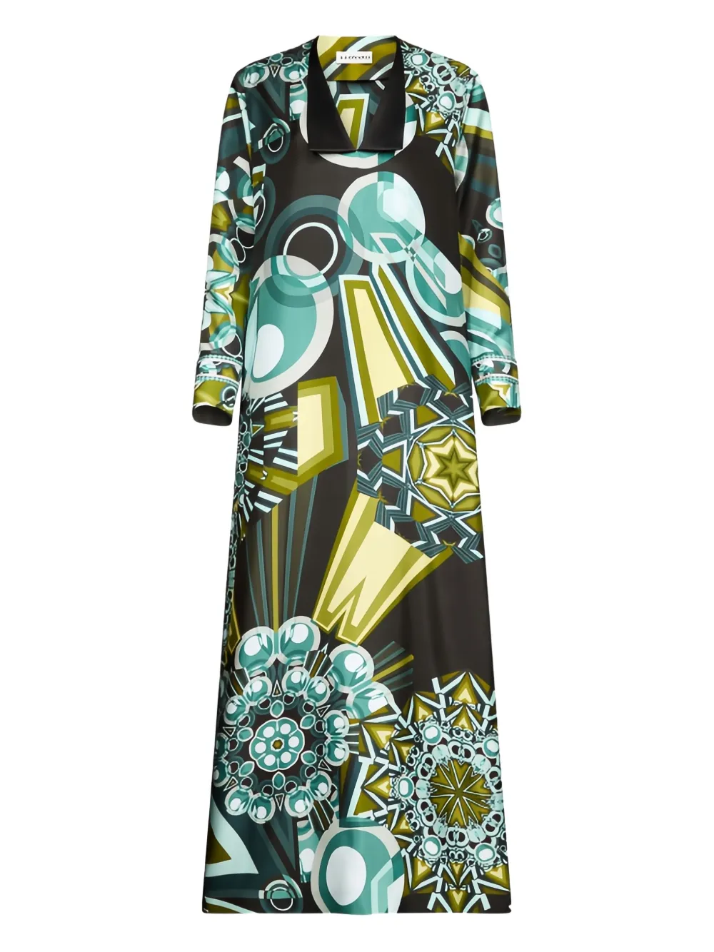 

Макси-платье с геометрическим принтом Tyhia Leonard, зеленый