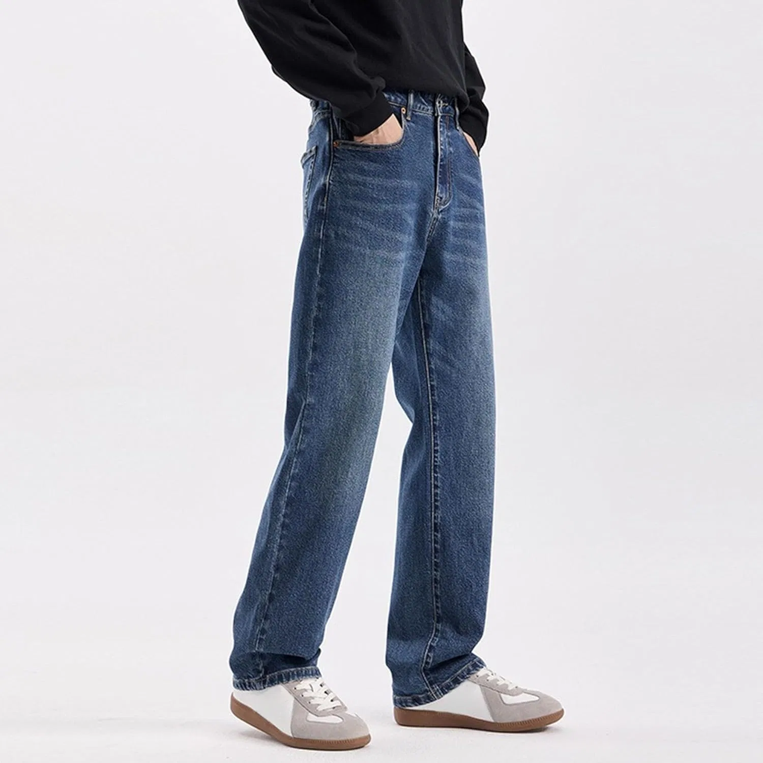 Джинсы прямого кроя, Mens Jeans, синий — фото 3