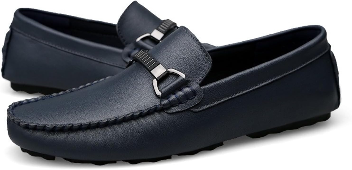 

Мужские лоферы Abborora, повседневные туфли-слипоны, кожаные пенни-лоферы, модные мужские лоферы, синий