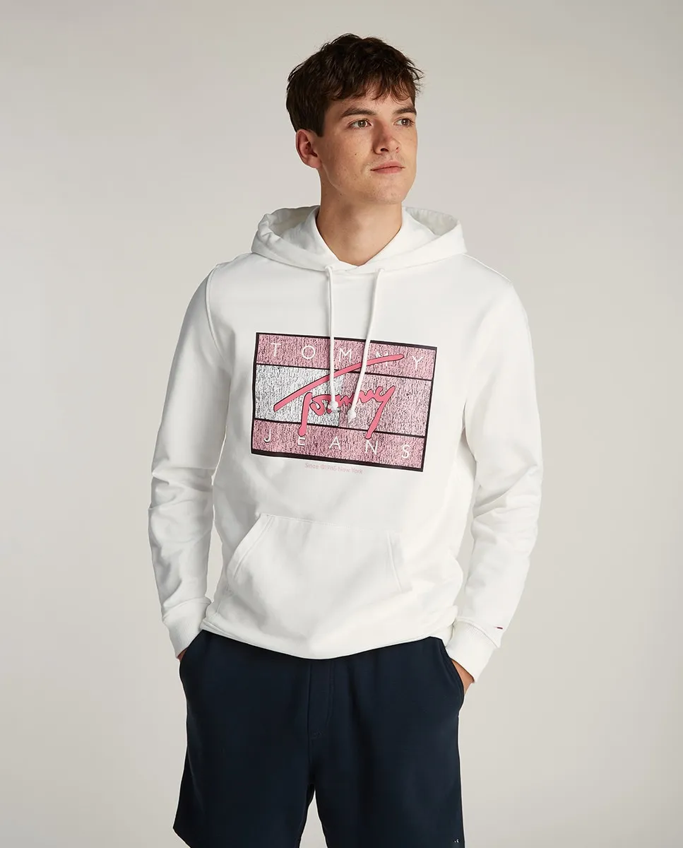 

Мужская толстовка прямого кроя с капюшоном Tommy Jeans, цвет Crudo