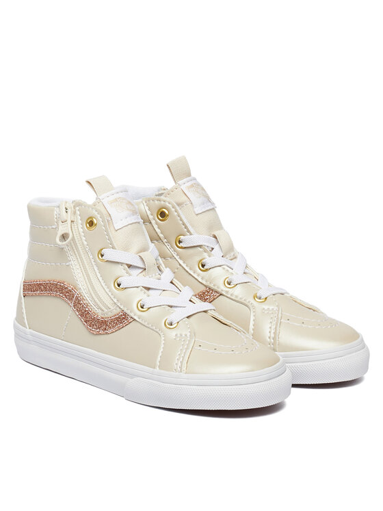 Кроссовки SK8-Hi Reissue Side Zip VN0007Q3DJR1 Vans, экрю — фото 2