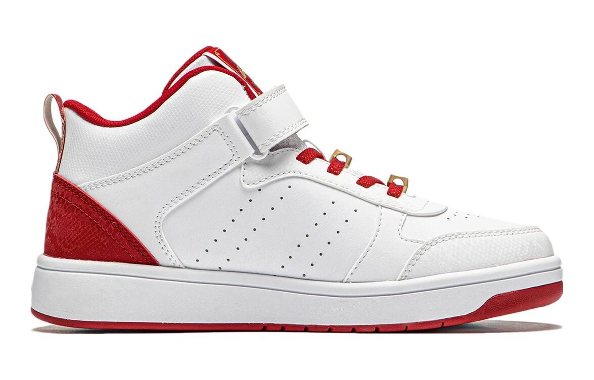 Детские кроссовки для скейтбординга GS Mid-top белые/красные Lining Young, белый/красный — фото 2