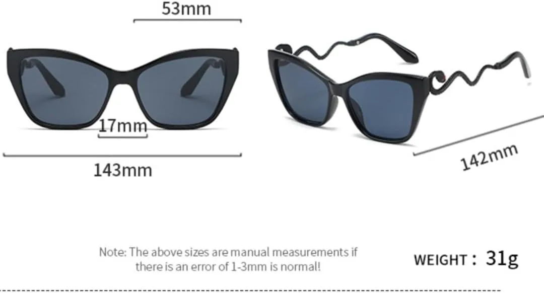 

Солнцезащитные очки в форме «кошачьего глаза» для женщин, в стиле панк, винтажные, роскошные солнцезащитные очки с защитой от УФ-излучения UV400 TVTBBVV, Tea