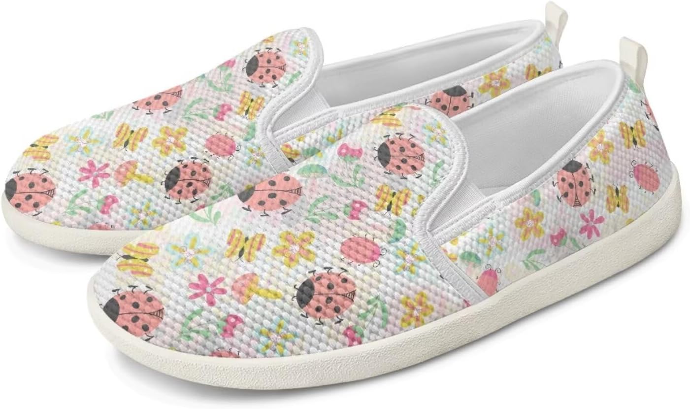 

Кроссовки JoyLamoria с сетчатым верхом и принтом капибары, эспадрильи без шнурков, с поддержкой свода стопы, для женщин и мужчин, для бега и ходьбы, легкие, розовый