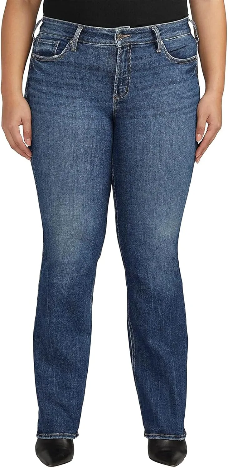 

Silver Jeans Co. Женские джинсы Plus Size Suki Mid Rise Slim Bootcut
