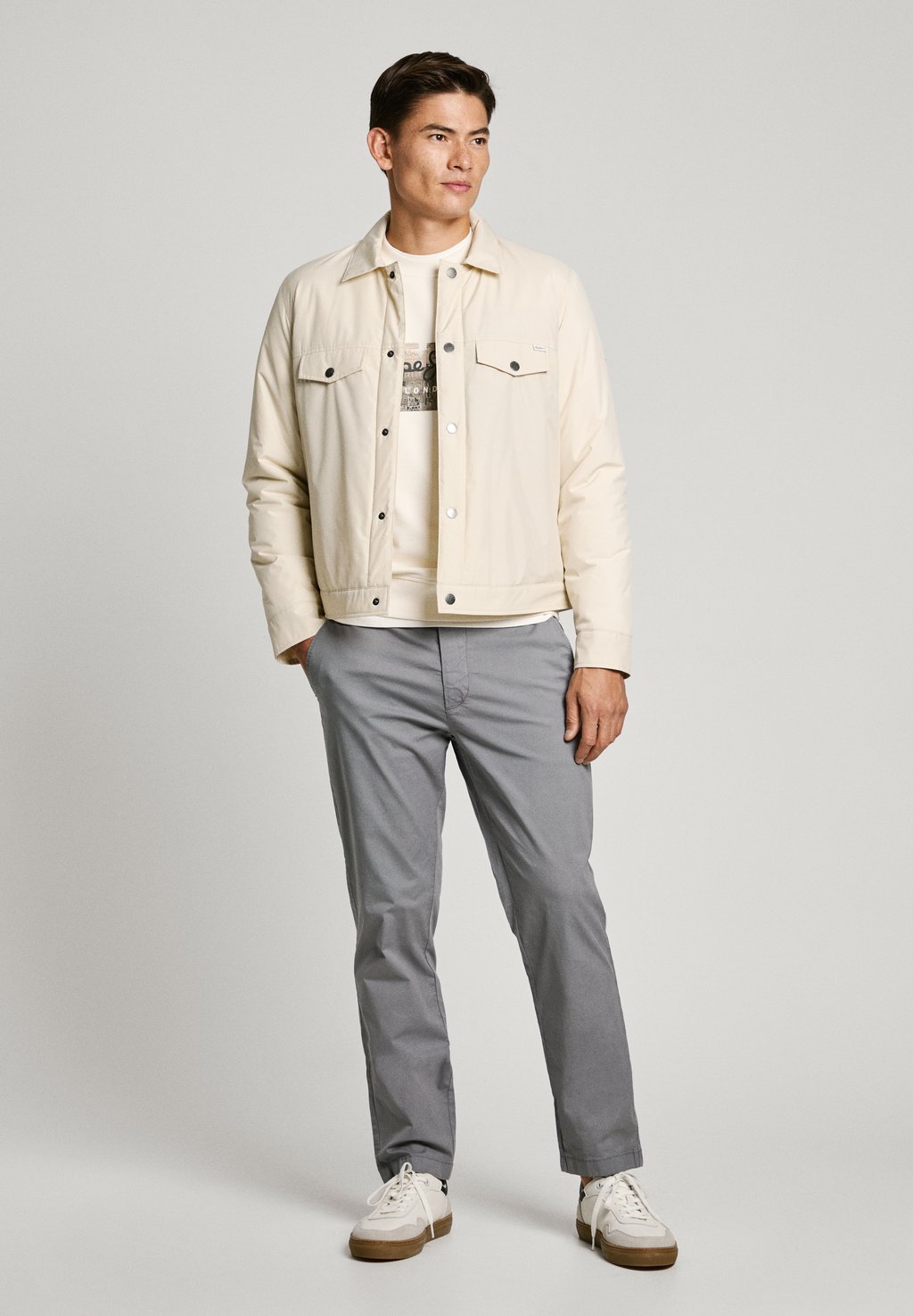 

Чино POPLIN Pepe Jeans, серый
