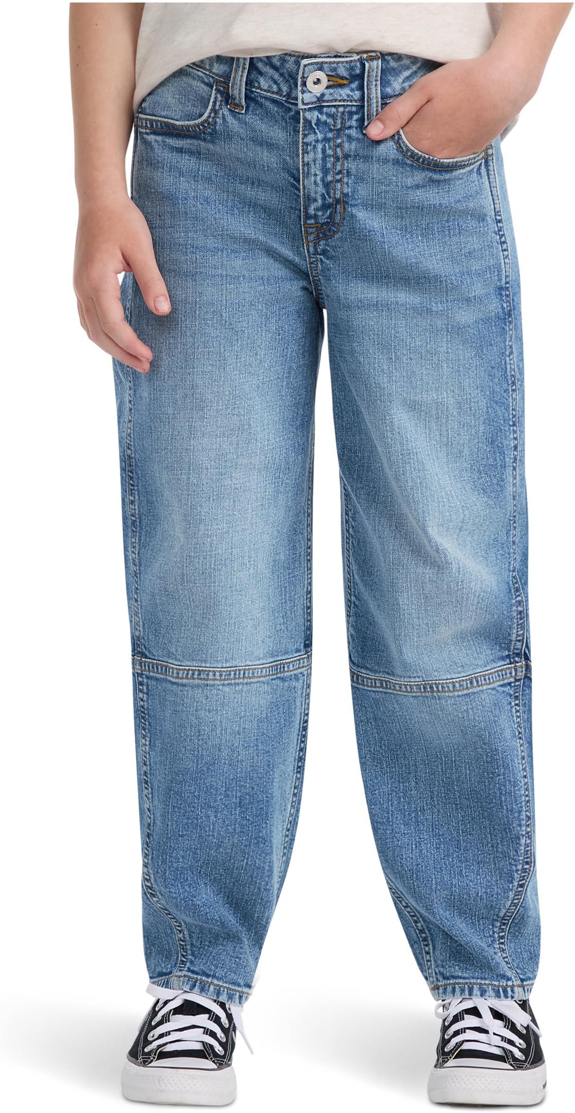 

Джинсы-баллоны с высокой талией abercrombie kids, Cabin Blues