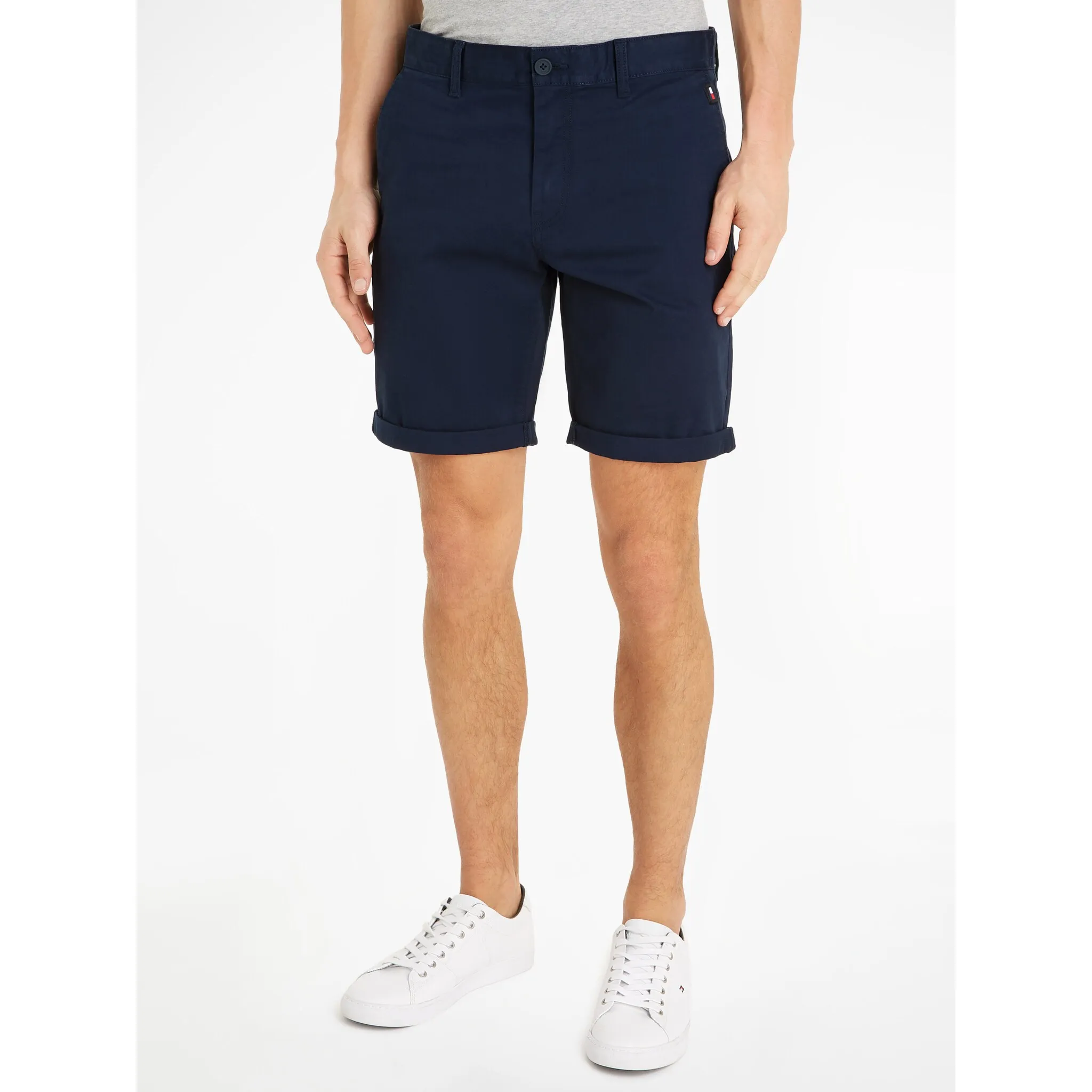 

Шорты-чиносы Tommy Jeans "TJM SCANTON SHORT", фирменная вышивка, синий